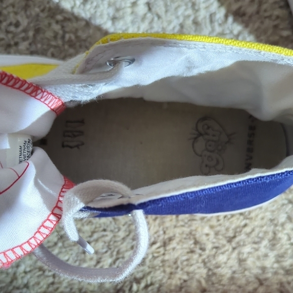 Converse Pink and Blue High-Top Sneakers Classic Canvas Style - Picture 7 of 9